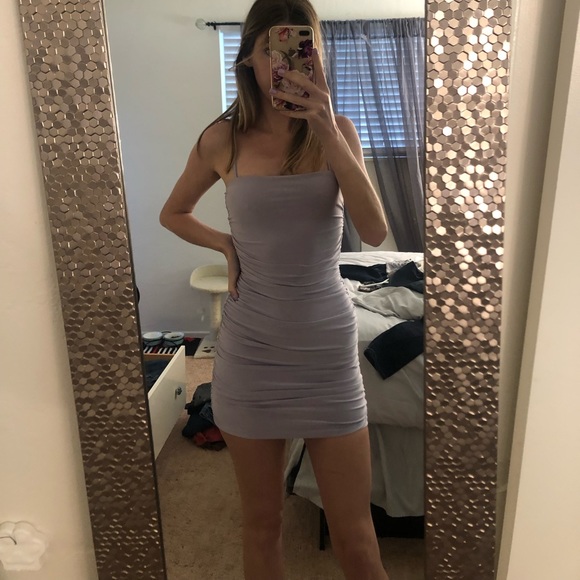 Tiger Mist Dresses & Skirts - 🔮 mini pastel purple ruched dress🔮